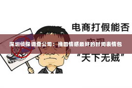 深圳侦探调查公司：挽回情感最好的时间表情包