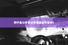 狮子座分手后还有挽回的可能吗？