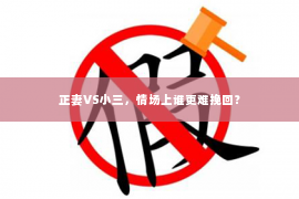 正妻VS小三，情场上谁更难挽回？