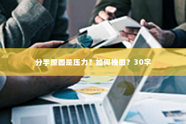 分手原因是压力？如何挽回？30字