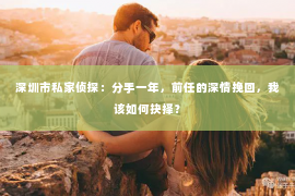 深圳市私家侦探：分手一年，前任的深情挽回，我该如何抉择？